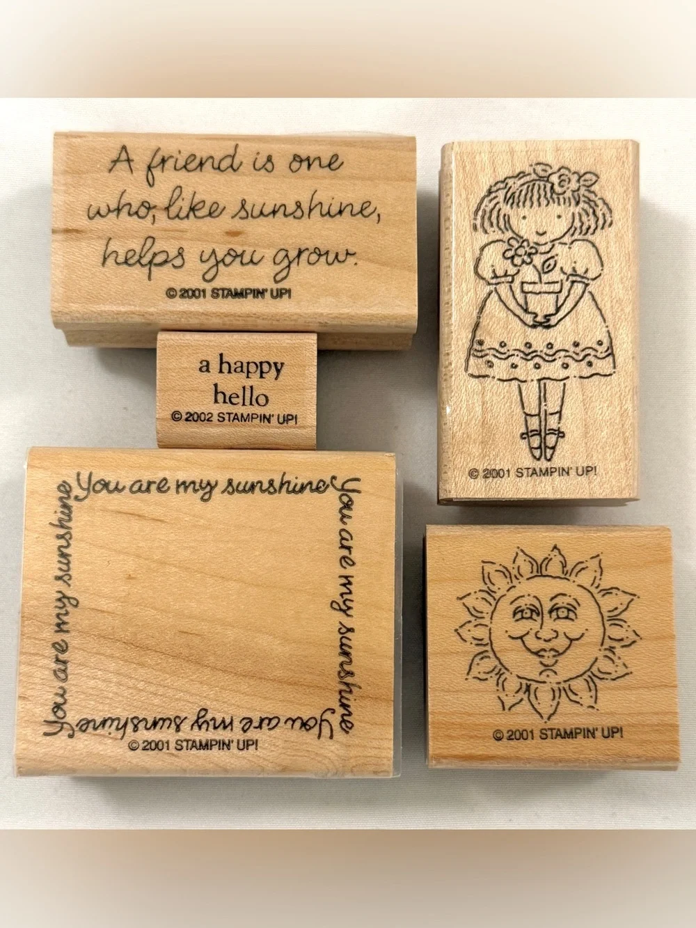 Like New Stampin’ Up Stamp Set~Sunshine/Friendship + Free Stamp Pad